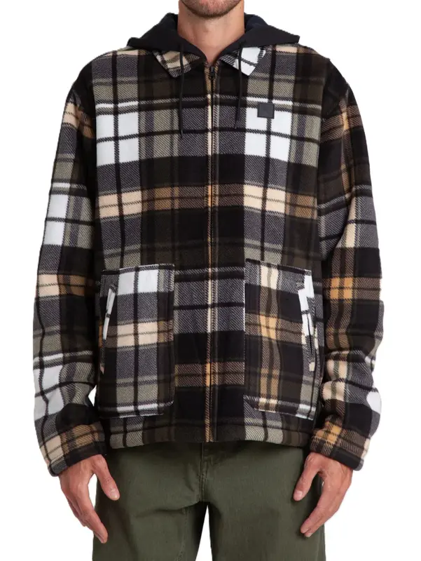 BLUSA HURLEY EASY RIDER HOODED SHERPA PRETO