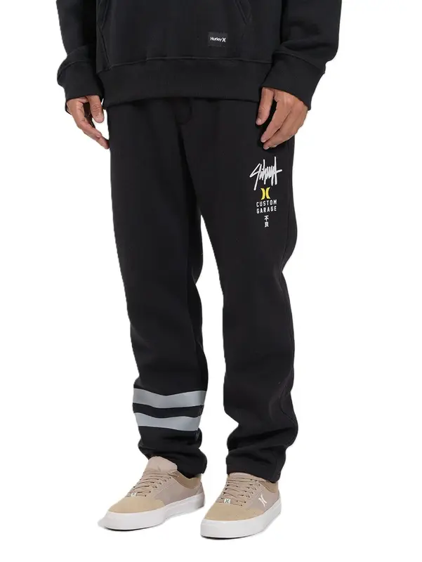 CALCA HURLEY MOLETOM SIGNATURE BLOCK PARTY PRETO