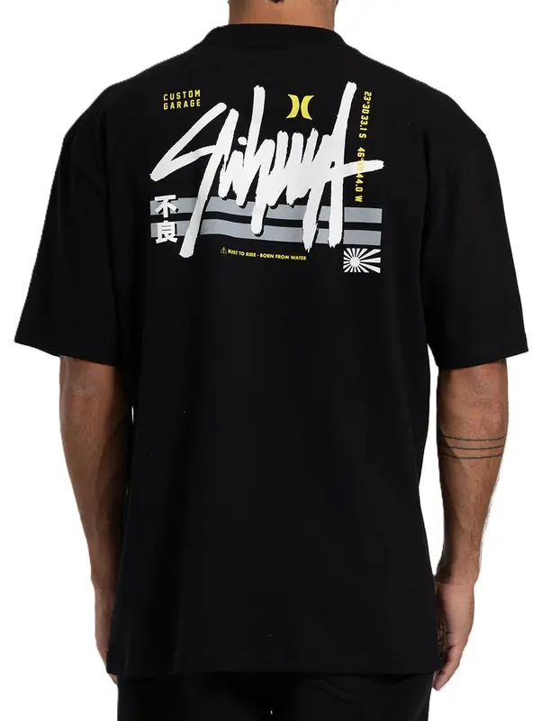 CAMISETA HURLEY ESPECIAL SIGNATURE BLOCK PARTY PRETO