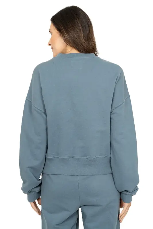 MOLETOM BILLABONG CARE HERITAGE CREW AZUL