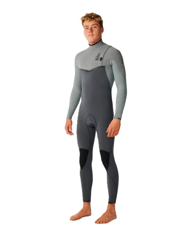 LONG JOHN RIP CURL EBOMB 3:2MM ZIP FREE 0084-CHARCOAL GREY