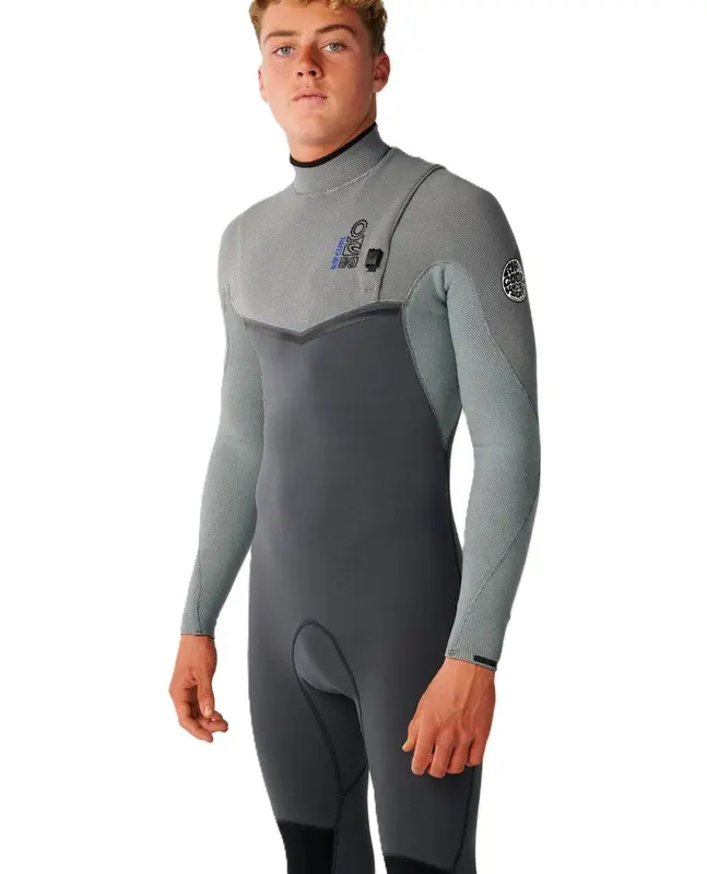 LONG JOHN RIP CURL EBOMB 3:2MM ZIP FREE 0084-CHARCOAL GREY