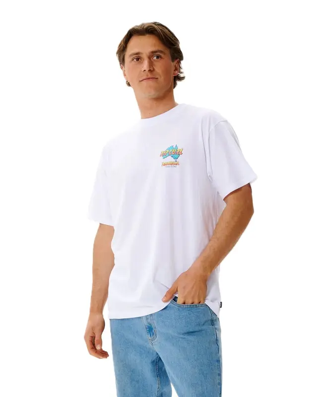 CAMISETA RIP CURL AUSTRALIA MAPA 1000-WHITE