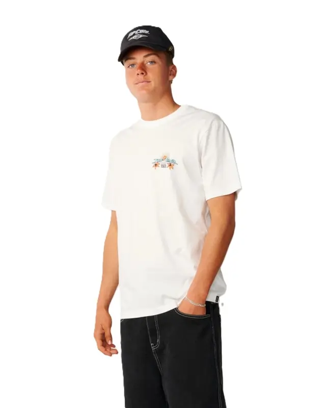 CAMISETA RIP CURL HAZED & TUBED 1000-WHITE