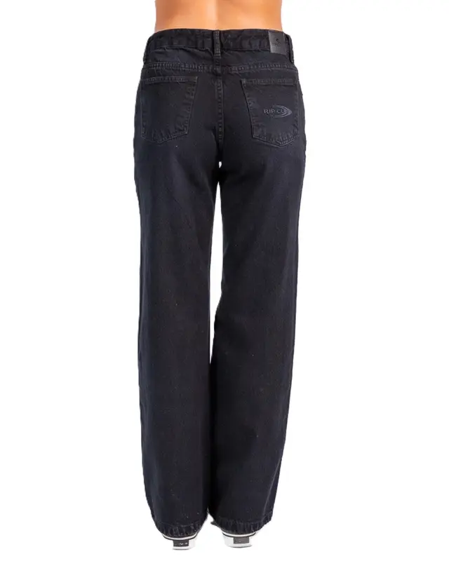 CALCA RIP CURL AGGIE RELAXED DENIM 0090-BLACK