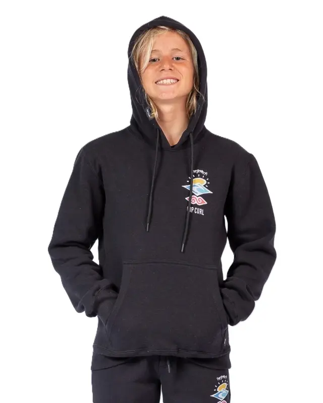 MOLETOM RIP CURL SEARCH ICON JUVENIL 0090-BLACK