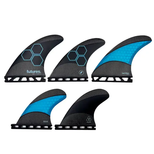 QUILHA FUTURES AM1 TECHFLEX 5-FIN PRETO/AZUL