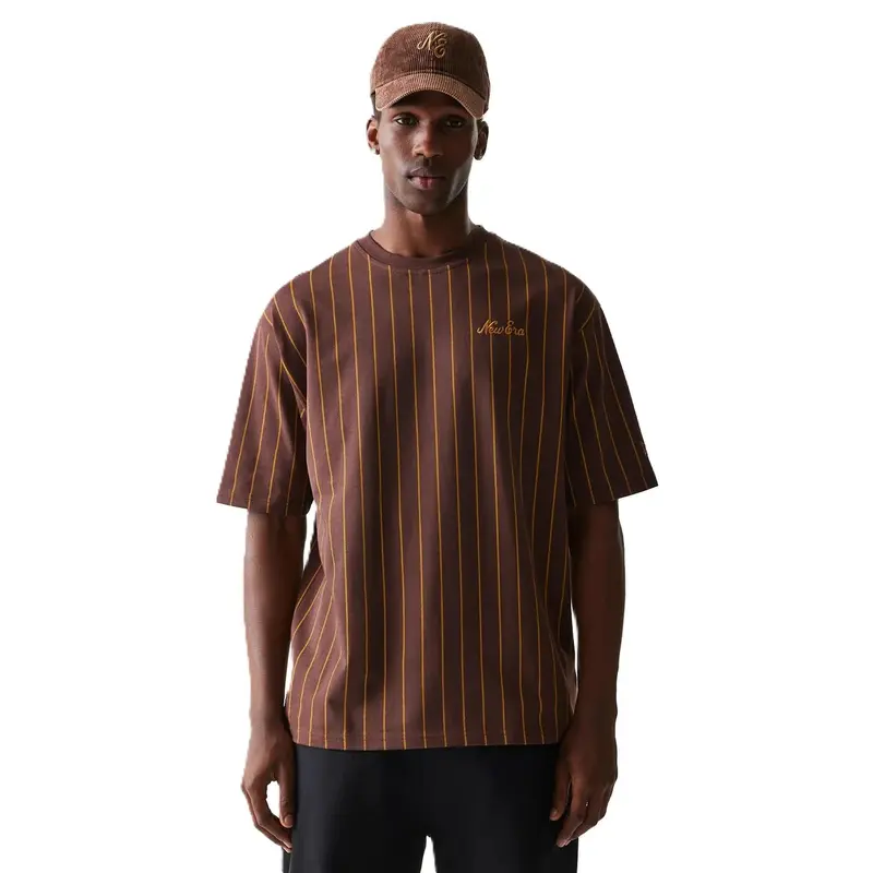 CAMISETA NEW ERA PINSTRIPE MARROM