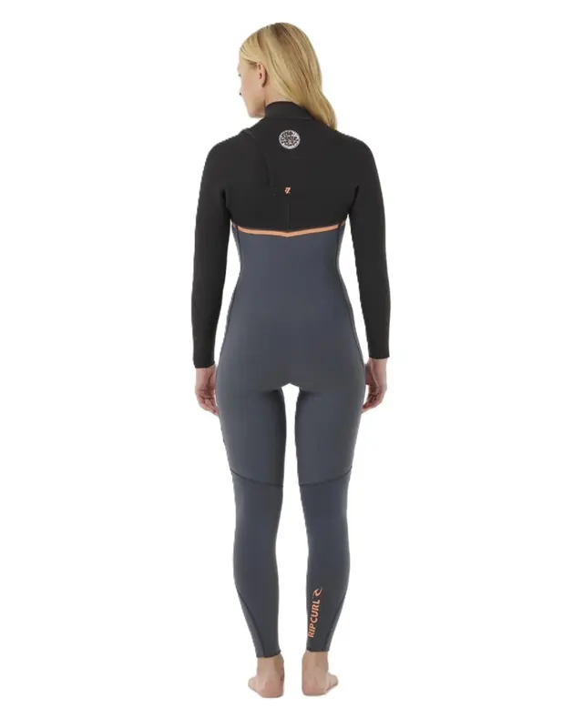 LONG JOHN RIP CURL EBOMB 3/2MM CHEST ZIP CHARCOAL