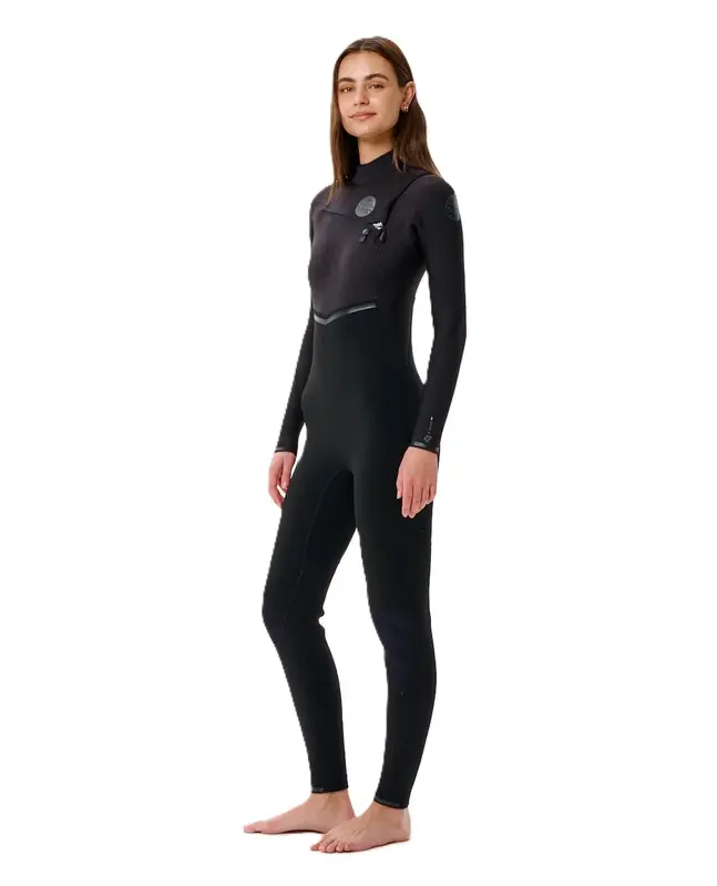 LONG JOHN RIP CURL EBOMB 3/2MM CHEST ZIP 0090-BLACK