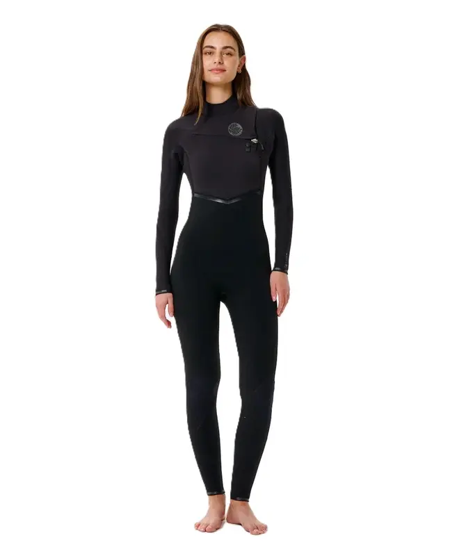 LONG JOHN RIP CURL EBOMB 3/2MM CHEST ZIP 0090-BLACK