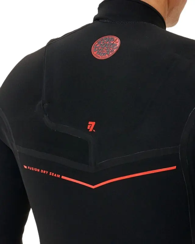 LONG JOHN RIP CURL FUSION 3/2MM CHEST ZIP 0090-BLACK