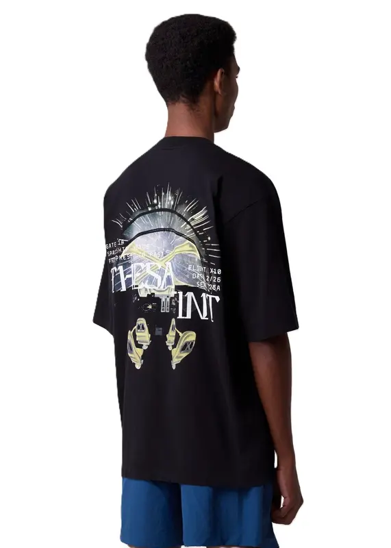 T-SHIRT THESAINT UNIQUE SPACESHIP BLACK
