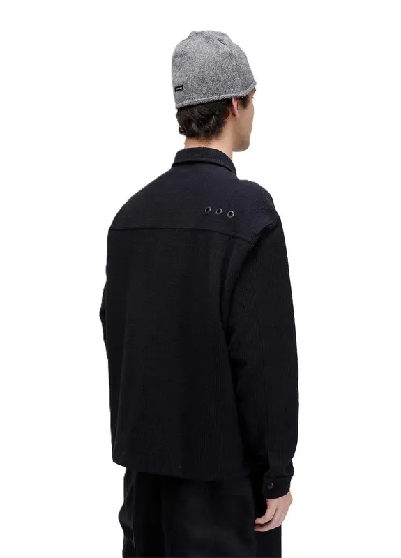 JAQUETA OSKLEN OVERSHIRT MOLETOM COTELE PRETO