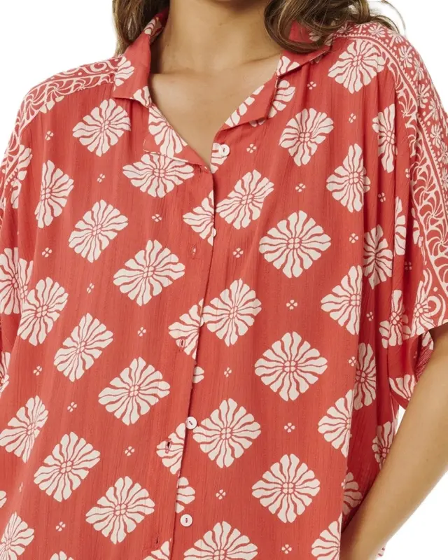 CAMISA RIP CURL VENTURA VISCOSE RED