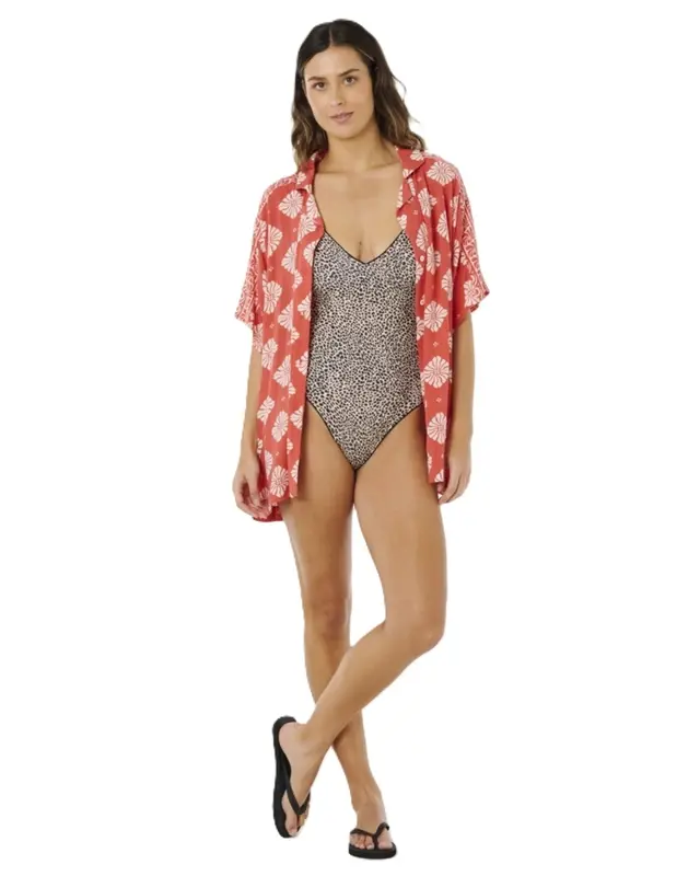 CAMISA RIP CURL VENTURA VISCOSE RED