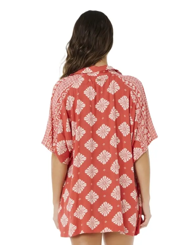 CAMISA RIP CURL VENTURA VISCOSE RED