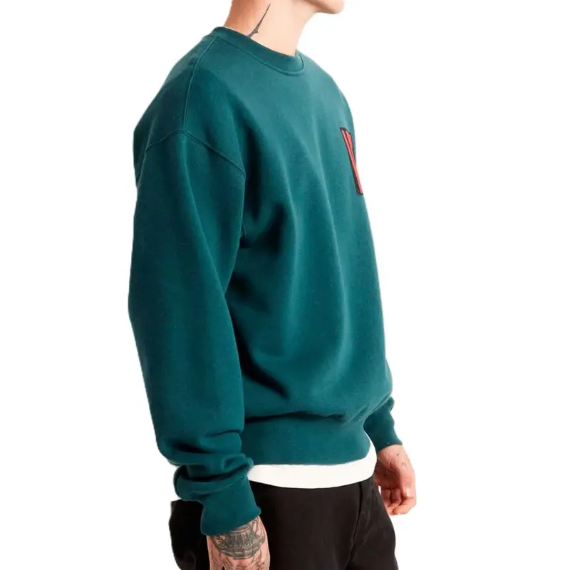 MOLETOM VANS STRETCH STACK CRACKLE CREW VERDE
