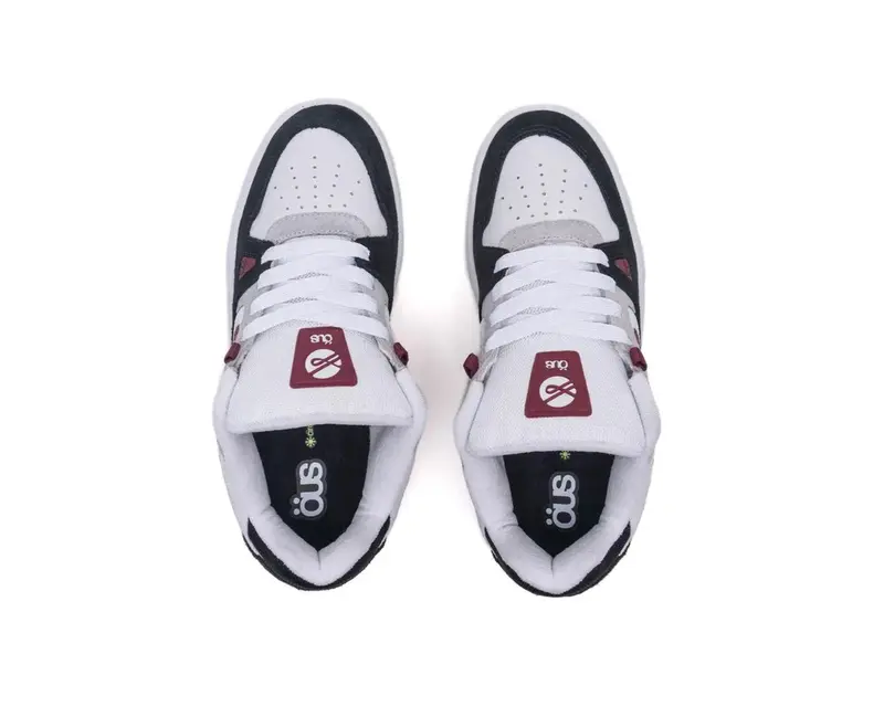 TENIS ÖUS 2K COURO PRT BORDO BRANCO ESSENCIAL
