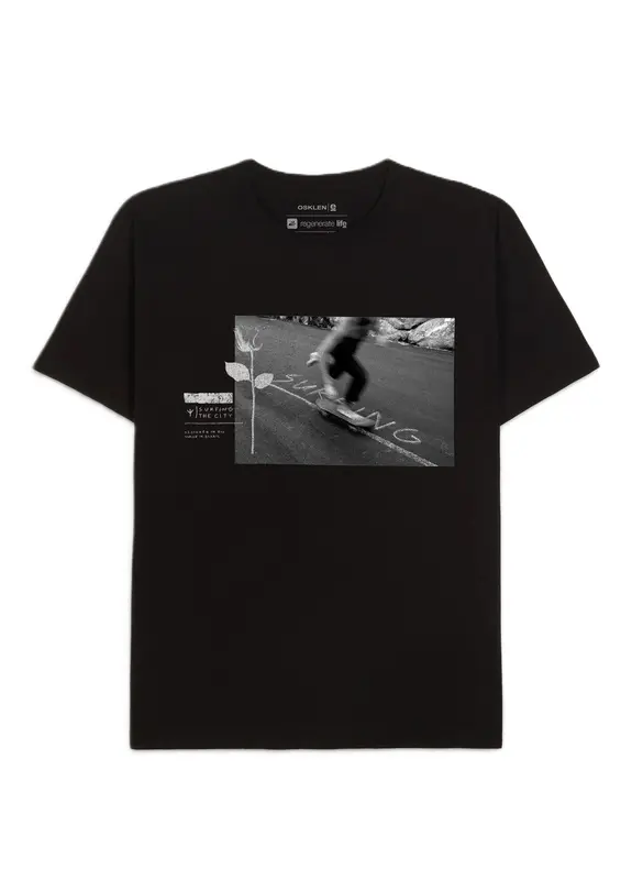 CAMISETA OSKLEN SLIM VINTAGE SK8 ROSE PRETO