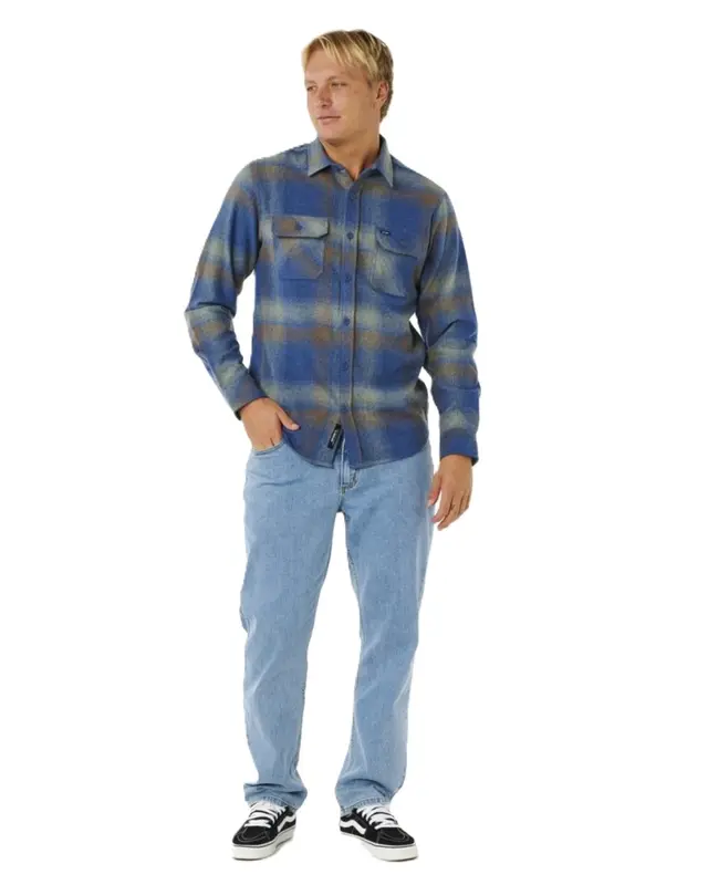 CAMISA RIP CURL SEARCH WOOL FLANNEL LIGHT NAVY