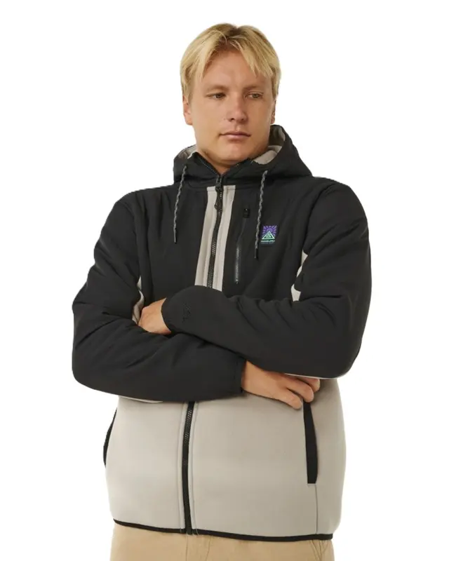 MOLETOM RIP CURL ANTI SERIES SEARCH ZIP STONE