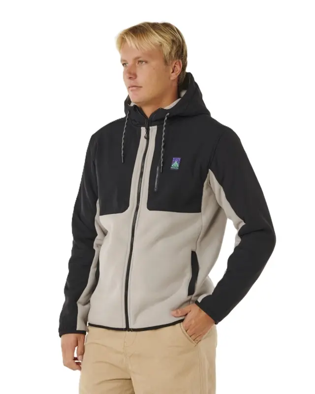 MOLETOM RIP CURL ANTI SERIES SEARCH ZIP STONE