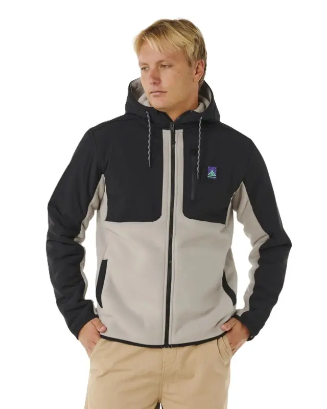 MOLETOM RIP CURL ANTI SERIES SEARCH ZIP STONE
