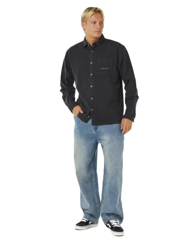 CAMISA RIP CURL INNER VISIONS FLANNEL WASHED BLACK