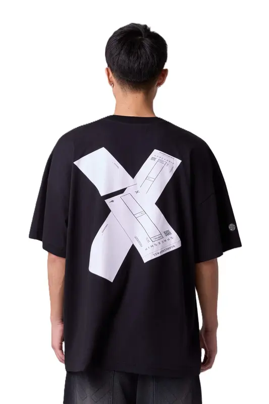 CAMISETA THESAINT OVERSIZED TICKET BLACK