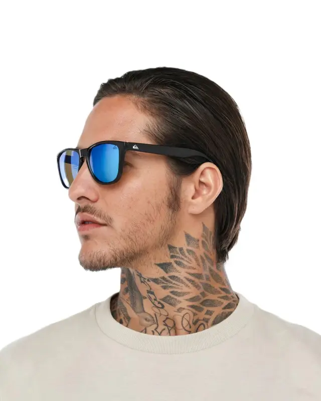 OCULOS QUIKSILVER MARESIAS PRETO/AZUL ESPELHADO PRETO/AZUL ESPELHADO