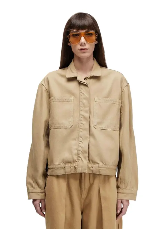JAQUETA OSKLEN OVERSHIRT BOLSOS DENIM CAQUI
