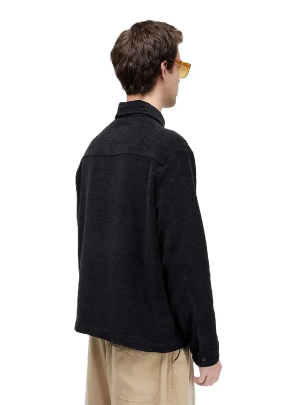 CAMISA OSKLEN OVERSHIRT TWEED COTTON TEXTURE PRETO