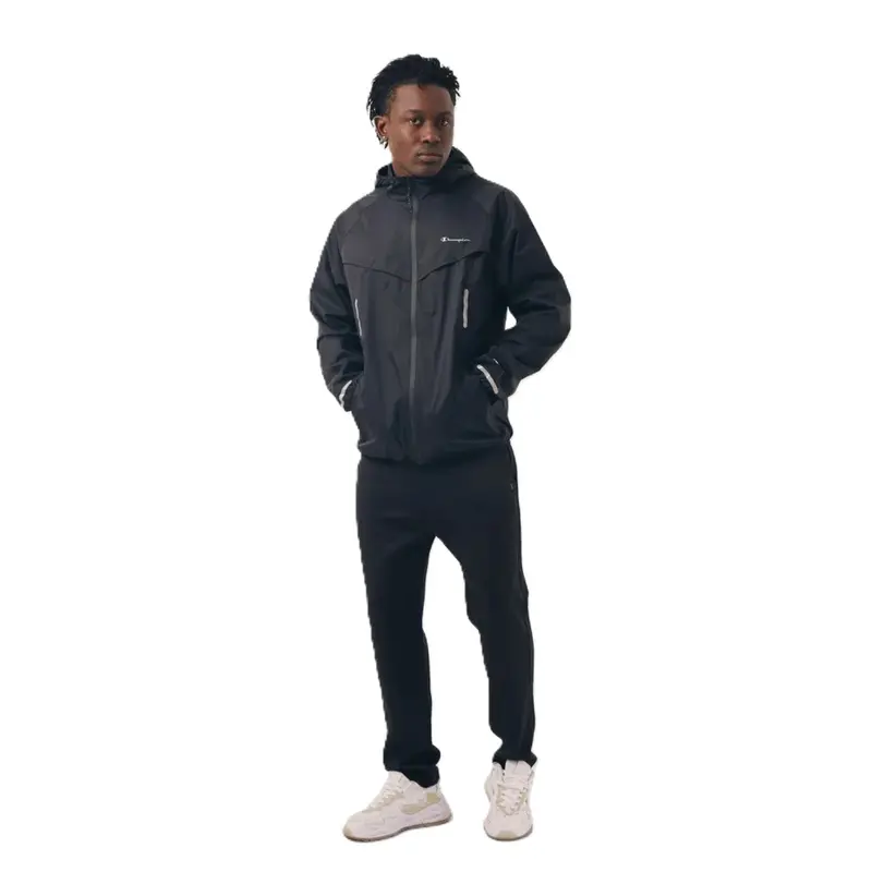 JAQUETA CHAMPION ACTIVE LIGHT JACKET MINI SCRIPT LOGO BLACK