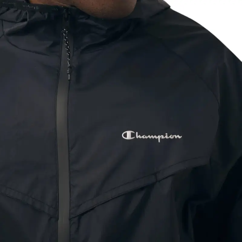 JAQUETA CHAMPION ACTIVE LIGHT JACKET MINI SCRIPT LOGO BLACK