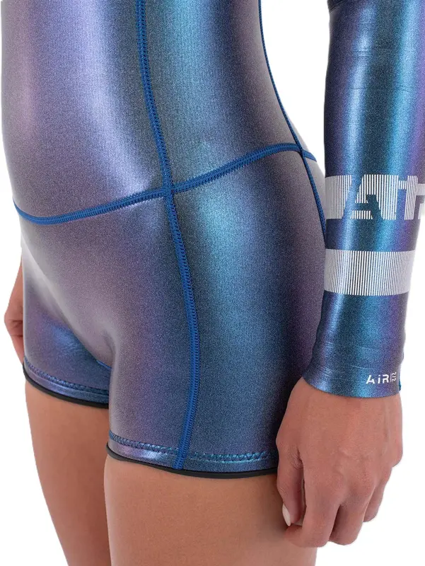 SHORT JOHN HURLEY AIR 2MM SKIN MID SHORTY SPRINGSUIT TURQUESA