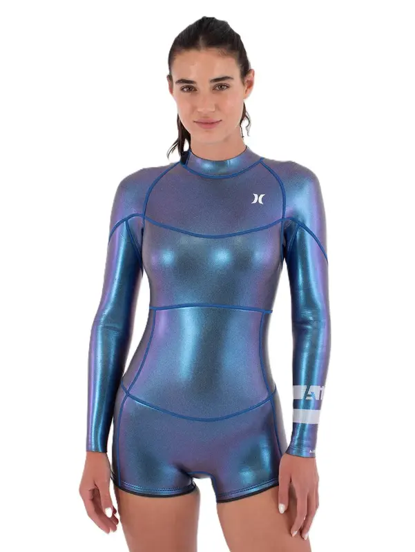 SHORT JOHN HURLEY AIR 2MM SKIN MID SHORTY SPRINGSUIT TURQUESA