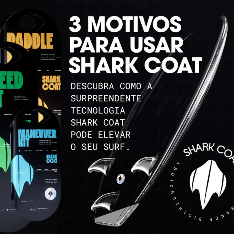 KIT SHARKCOAT PELE SINTETICA PADDLE TRANSPARENTE