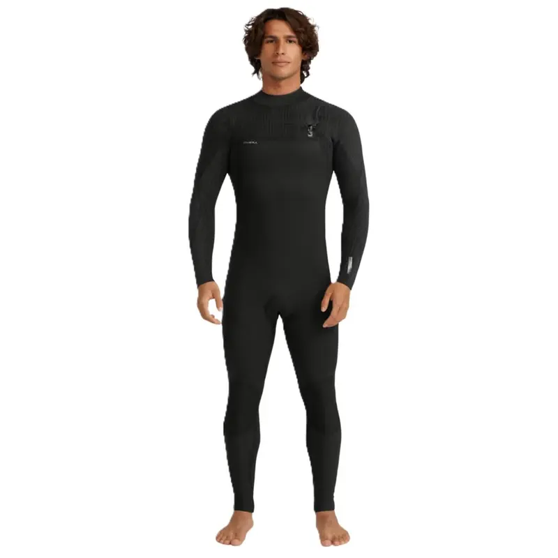 LONG JOHN ONEILL HYPERFREAK 4/3 CHEST ZIP BLACK/BLACK