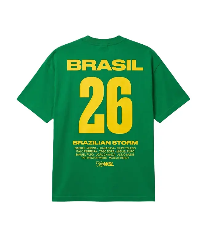 CAMISETA WSL BRAZILIAN STORM VERDE