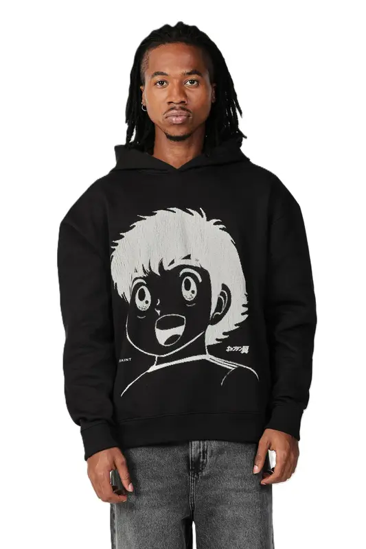 HOODIE THESAINT TSUBASA KID BLACK