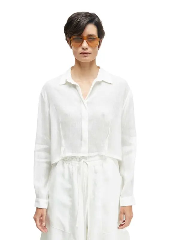 CAMISA OSKLEN PENCES LINHO RECICLADO OFFWHITE