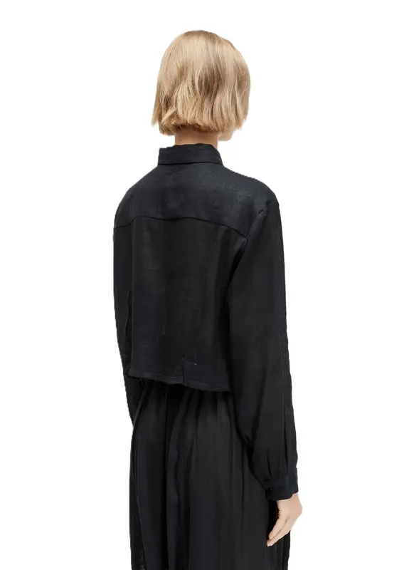 CAMISA OSKLEN PENCES LINHO RECICLADO PRETO