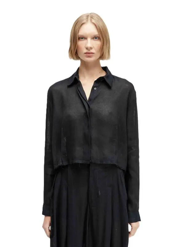 CAMISA OSKLEN PENCES LINHO RECICLADO PRETO