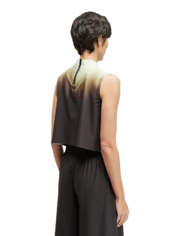 BLUSA OSKLEN CROPPED BLURRED BROWN SUPERLIGHT PRETO/MARROM