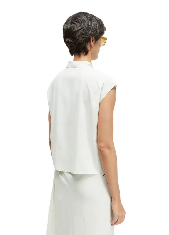 BLUSA OSKLEN SLEEVELESS V SUPERLIGHT OFFWHITE