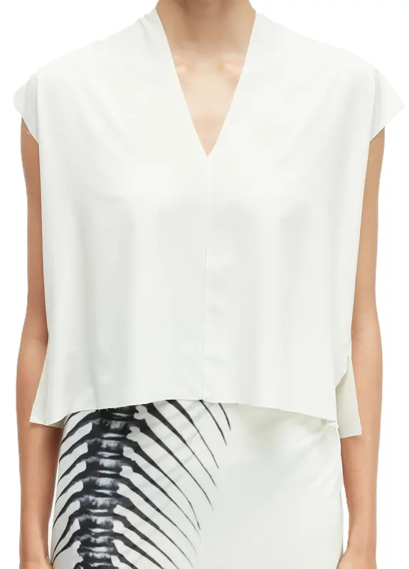 BLUSA OSKLEN SLEEVELESS V SUPERLIGHT OFFWHITE