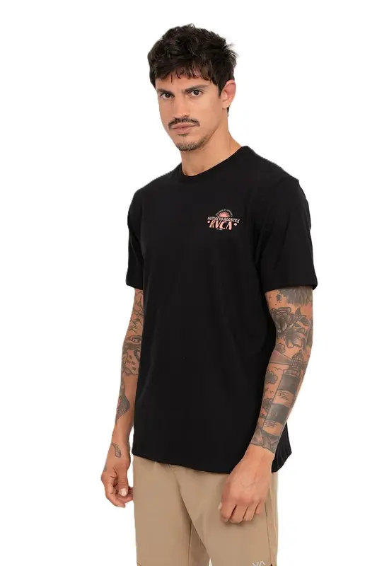 CAMISETA RVCA BALANCE TREE SUN PRETO
