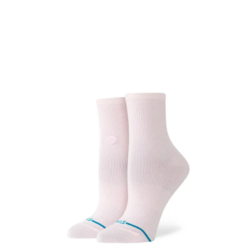 MEIA STANCE FINE RIB QUARTER ROSA