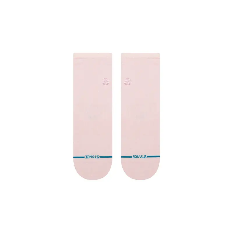 MEIA STANCE FINE RIB QUARTER ROSA